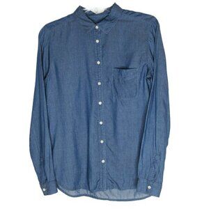 LOFT - The Softened Shirt - Blue Chambray Long Sleeve - Small